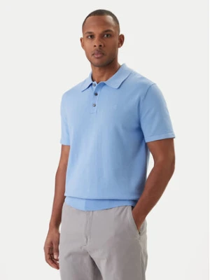 Calvin Klein Polo Supima LV04LC326G Niebieski Regular Fit