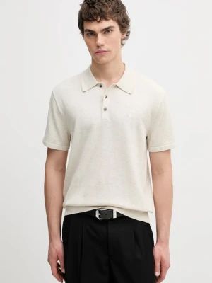 Calvin Klein polo swetrowe męskie bawełniane beżowy