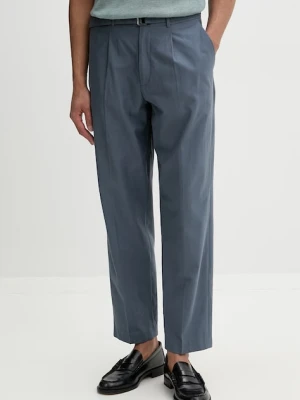 Calvin Klein polo swetrowe męskie z dodatkiem lnu turkusowy