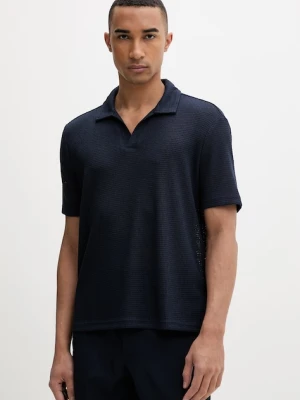 Calvin Klein polo swetrowe męskie z wiskozą granatowy