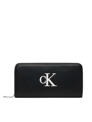 Calvin Klein Portfel Bold Ck Long Zip Around LV04F1077G Czarny