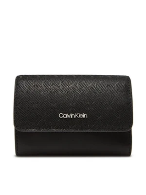 Calvin Klein Portfel damski Ck Must Aop Small Trifold W Zip LV04F1038G Czarny