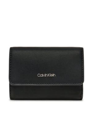 Calvin Klein Portfel damski Ck Must Small Trifold W/Zip LV04F1030G Czarny