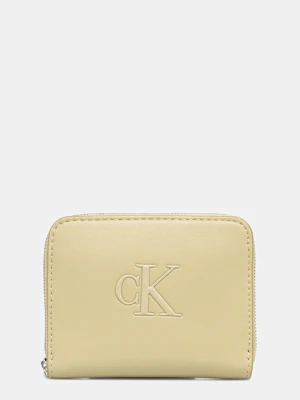 Calvin Klein portfel damski kolor beżowy LV04F1026G