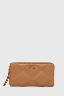 Calvin Klein portfel damski kolor brązowy