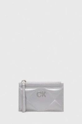 Calvin Klein portfel damski kolor srebrnyCHEAPER