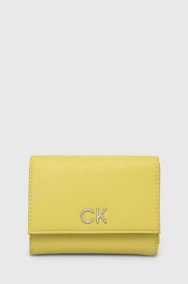 Calvin Klein portfel damski kolor żółty