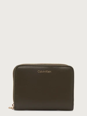 Calvin Klein portfel damski skórzany zielony