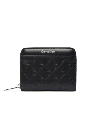 Calvin Klein Portfel Emblem Aop Embossed Zip Around LV04F1081G Czarny