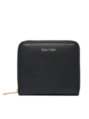 Calvin Klein Portfel Foil Logo Medium Zip Around LV04F1120G Czarny