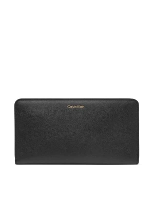 Calvin Klein Portfel Foil Logo Passport Longfold LV04F1205G Czarny