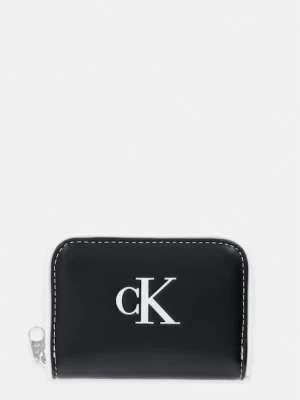 Calvin Klein portfel RFID damski z imitacji skóry czarny