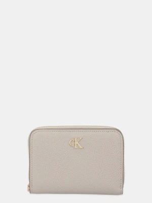 Calvin Klein portfel skórzany damski kolor beżowy LV04F1064G