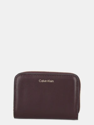 Calvin Klein portfel skórzany damski kolor bordowy LV04F1075G