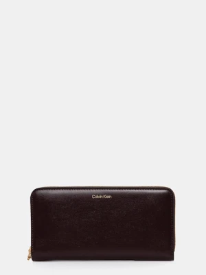 Calvin Klein portfel skórzany damski kolor bordowy LV04F1093G