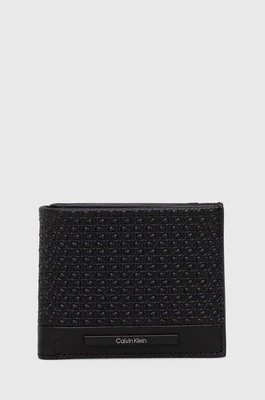 Calvin Klein portfel skórzany męski kolor czarny