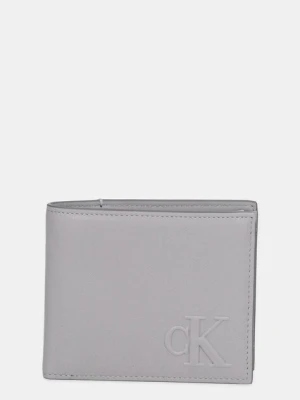Calvin Klein portfel skórzany męski kolor szary LV04G1072G