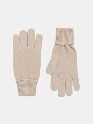 Calvin Klein rękawiczki damskie kolor beżowy LV14F8021G