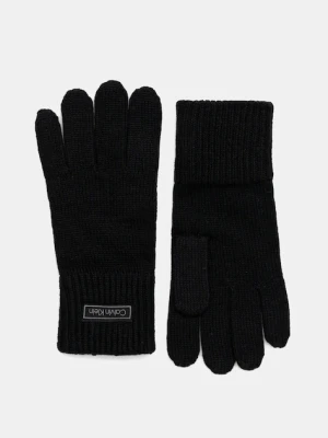 Calvin Klein rękawiczki wełniane damskie kolor czarny LV14F8041G
