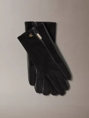 Calvin Klein Rękawiczki | zamsz | z dodatkiem wełny