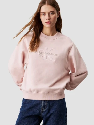Zdjęcie produktu CALVIN KLEIN Różowa bluza damska z haftowanym logo