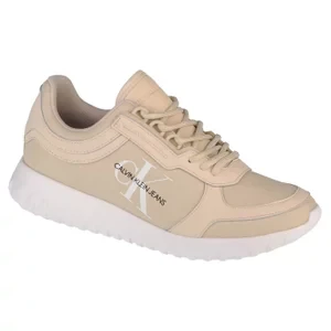 Calvin Klein Runner Laceup YW0YW00375-AEO, Damskie, Beżowe, buty sneakers, skóra licowa, rozmiar: 37