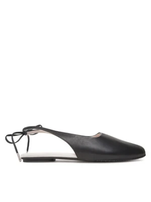 Calvin Klein Sandały Ballerina Sling Back Lth HW0HW02655 Czarny