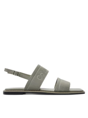 Calvin Klein Sandały Flat Sandal He HW0HW01990 Szary