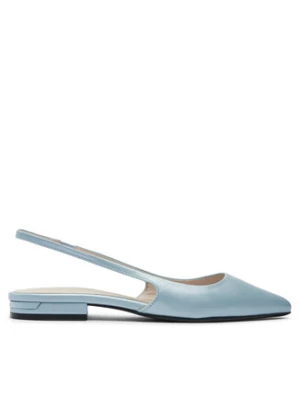 Calvin Klein Sandały Flat Slingback Pump Pearl HW0HW02120 Błękitny