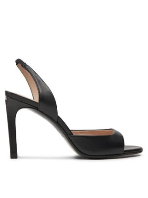Calvin Klein Sandały Heel D'Orsay Sandal 90 Lth HW0HW02124 Czarny