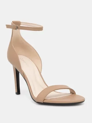 Calvin Klein sandały HEEL SANDAL 90 - LTH kolor beżowy HW0HW02337