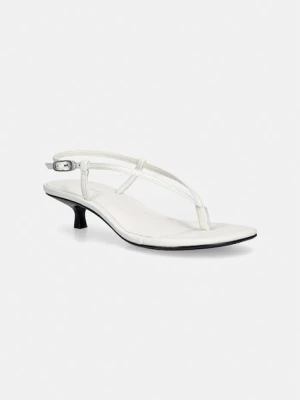 Calvin Klein sandały skórzane KITT HEEL SNDL STRAPPY SLING LTH