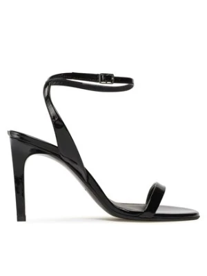 Calvin Klein Sandały Stilleto Sandal 90 - Patent HW0HW01632 Czarny