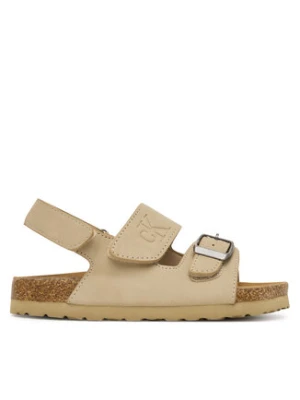 Calvin Klein Sandały Velcro V3X2-83328-0315 S Beżowy