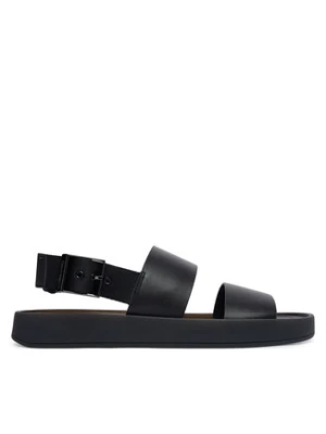 Calvin Klein Sandały Webbing Back Strap HM0HM02095 Czarny