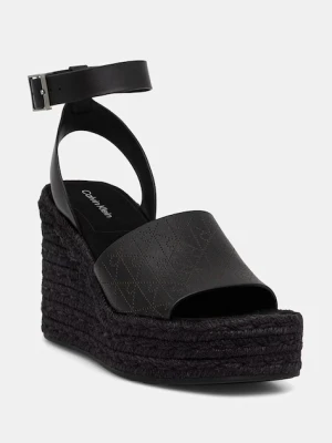 Calvin Klein sandały WEDGE ESPAD 70 AOP LTH