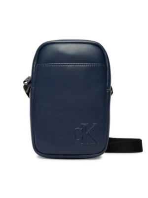Calvin Klein Saszetka Bold Ck Slim Reporter LV04D3279G Granatowy