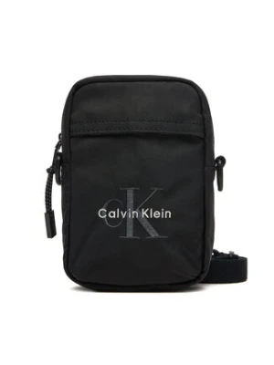 Calvin Klein Saszetka Bold Logo Nylon Slim Reporter LV04D3231G Czarny