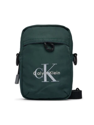Calvin Klein Saszetka Bold Logo Nylon Slim Reporter LV04D3231G Zielony