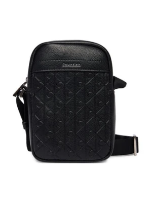 Calvin Klein Saszetka Emblem Aop Emboss Slim Reporter LV04D3228G Czarny