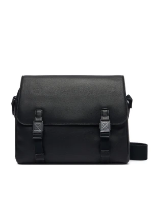 Calvin Klein Saszetka Emblem Hw Flap Messenger LV04D3508G Czarny