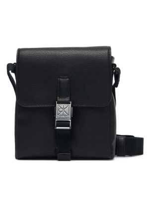 Calvin Klein Saszetka Emblem Hw Flap Reporter LV04D3506G Czarny