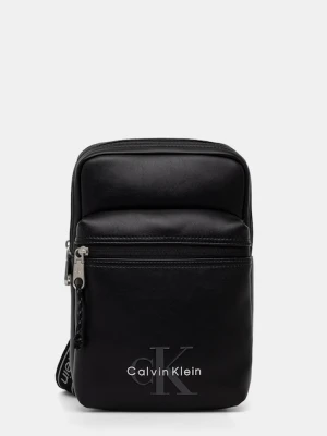 Calvin Klein saszetka męska z imitacji skóry czarny