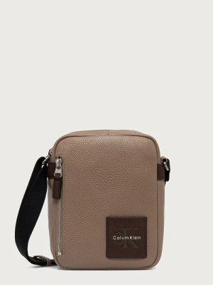Calvin Klein saszetka męska z imitacji skóry beżowy