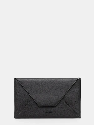 Calvin Klein saszetka skórzana kolor czarny LV04D1032G