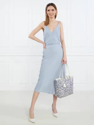 Calvin Klein Satynowy top | Longline Fit