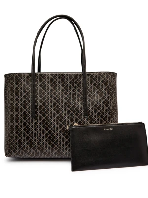 Calvin Klein Shopperka + saszetka czarny