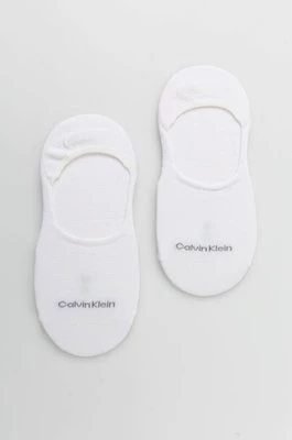 Calvin Klein skarpetki 2-pack damskie kolor biały