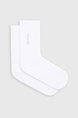 Calvin Klein skarpetki 2-pack damskie kolor biały 701226649
