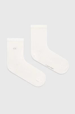 Calvin Klein skarpetki 2-pack damskie kolor biały 701227462